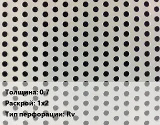 Лист перфорированный 0.7 1х2 Rv